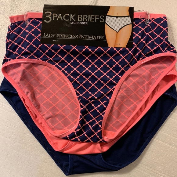 microfiber brief panty underwear new Lady Princess Intimates 3 pk